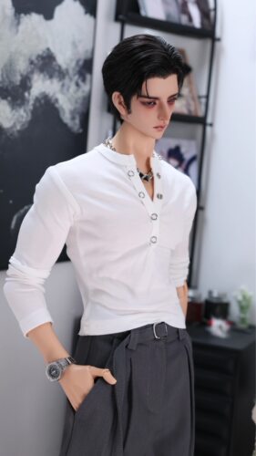 BJD娃衣亨利领上衣亨利衫75叔77叔壮瘦通穿id75dk75uf75/yc77am77