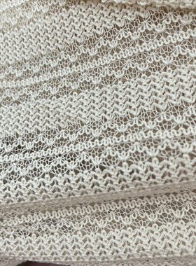 时尚提花针织布料个性品牌服装设计师选面料柔软手工DIY杏色白色