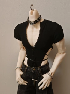 BJD75叔弹力连体娃衣 嬷嬷娃衣id75 yc77 am77 Dk75 壮瘦通穿