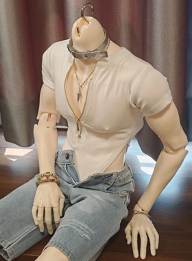 BJD75叔娃衣上新 拉链款连体衣 绑带连体衣 id75叔yc77 dk75 通穿