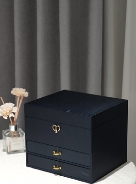 2025新款饰品收纳盒项链耳环钉戒指多层首饰盒cpb绒布大容量珠宝