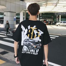 宽松上衣服 t恤男士 短袖 卫衣ins潮牌潮流五分长袖 2019新款 男装 夏季