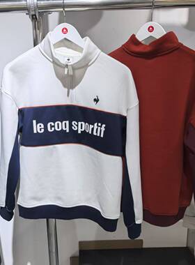 乐卡克法国公鸡25秋冬运动卫衣男女同款加绒套头衫L254UCNTST03