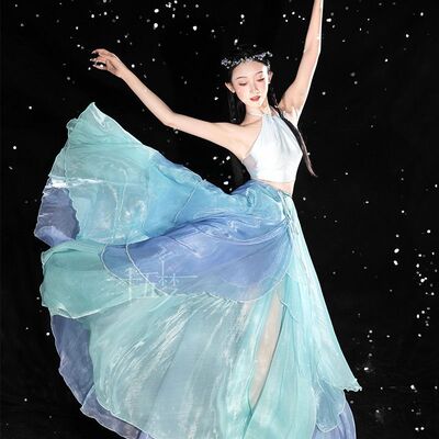 海与天720度大摆裙舞蹈服外搭系带纱裙可叠穿古典舞艺考演出服装