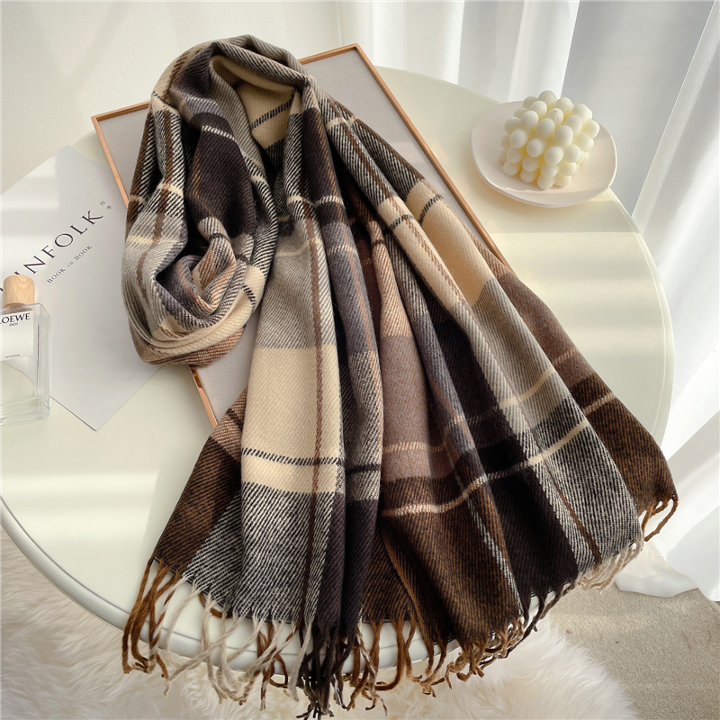 Thick Warm Winter Scarf Design Print Women Cashmere Pashmina