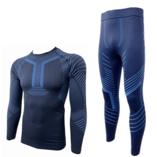 滑雪徒步套装 出口德国男士 排汗速干衣户外健身跑步运动紧身衣长袖