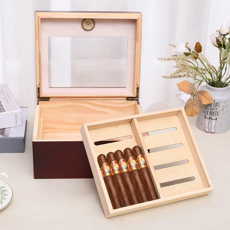雪茄盒古巴醇香雪松木雪茄保湿盒便携式带加湿器雪茄乐扣盒烟盒,收纳整理,手表收纳盒/架/套,淘宝优惠券,粉丝福利购,淘宝优惠卷