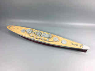 川渝军模 1:350 北卡罗来纳号战列舰 木甲板 含锚链 CY35