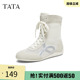 TATA他她拳击靴2025休闲百搭中筒靴阿甘鞋 女透气休闲靴子GXP01CZ5