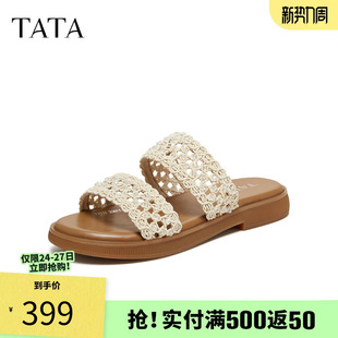 2026夏季 休闲外穿拖鞋 新款 简约百搭时尚 Y2Y02BT6 凉鞋 TATA他她女鞋