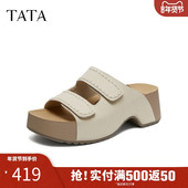 外穿拖鞋 TATA他她女鞋 CML05BT6 厚底凉鞋 增高休闲鞋 2026夏季 勃肯鞋