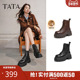 TATA他她巡星者靴子女鞋 工装 靴加绒千层马丁靴英伦短靴CG801DD5