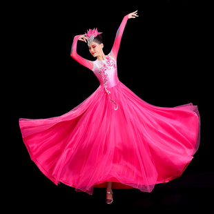 开场舞大摆裙 女大气伴舞蹈服现代合唱表演出服装 灯火里 中国新款