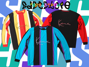 old school卫衣 HIPHOP搭配 KANI 说唱经典潮牌  rapper 条纹上衣