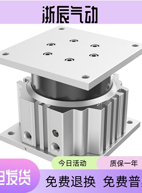 SMC气动导台式端台方形气缸MGF40/63/100G-15/20/25/30/50/75/100
