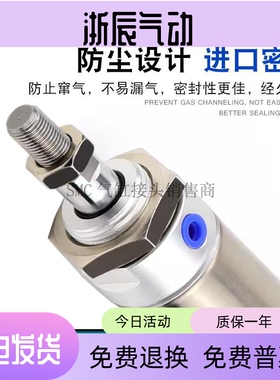 怡合达型迷你气缸WGN08-20-25-32-40-50-100-175-0-2-R-G-CA-CM-U