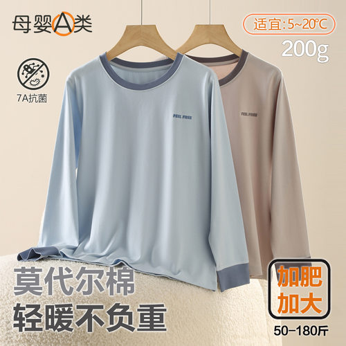 儿童加肥加大莫代尔棉加厚家居服