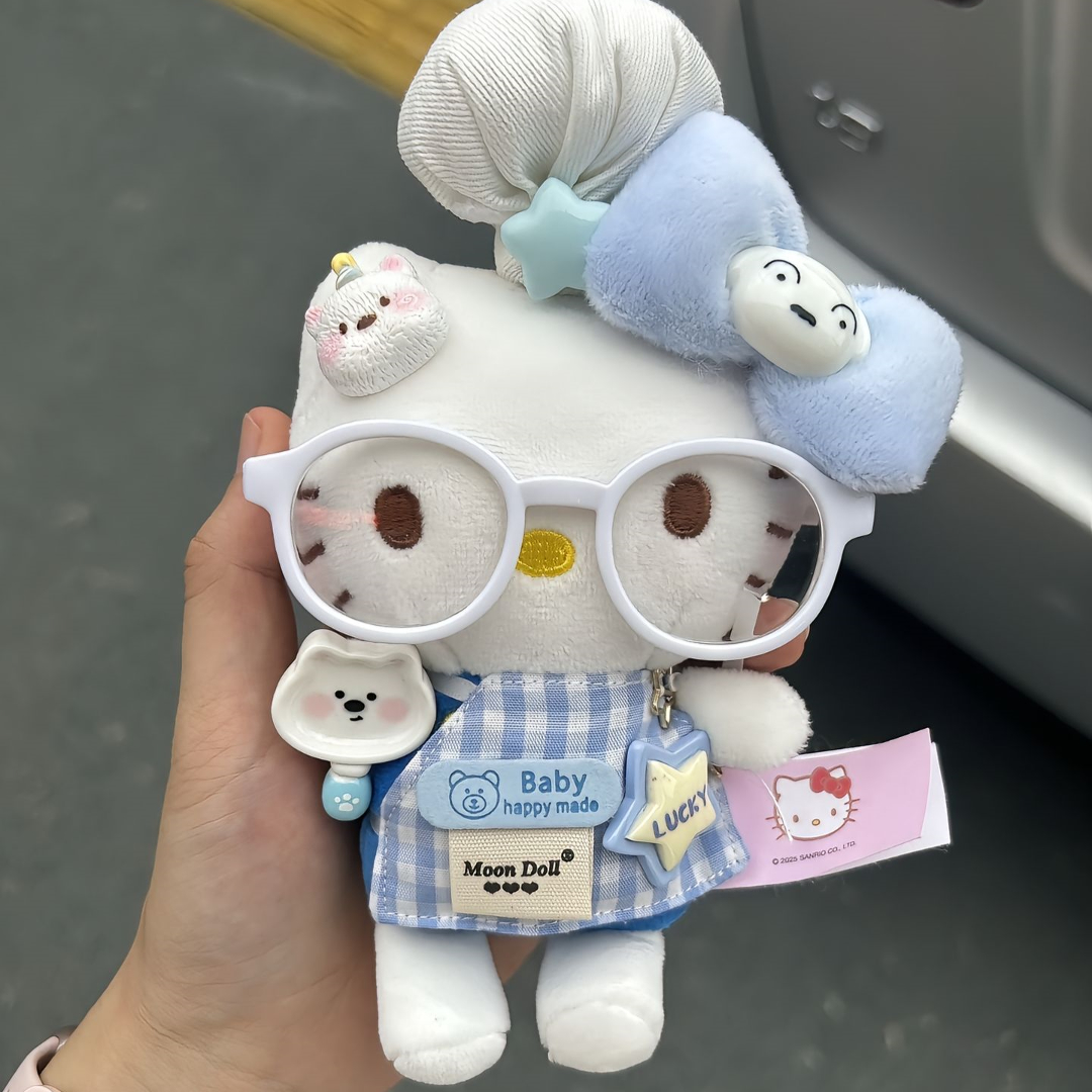 抖音同款高颜值小厨娘kitty挂件少女心毛绒玩偶钥匙扣包挂饰玩偶