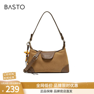 复古潮流通勤单肩包女JA205DX5 腋下包时尚 百思图2025冬季 新款