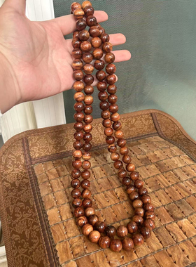 海南黄花梨油梨，1.5乘108念珠文玩手串佛珠，海口发货一物一拍