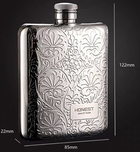 百诚6盎司小酒壶随身304不锈钢便携式酒瓶迷你白酒铁洒瓶送礼好用