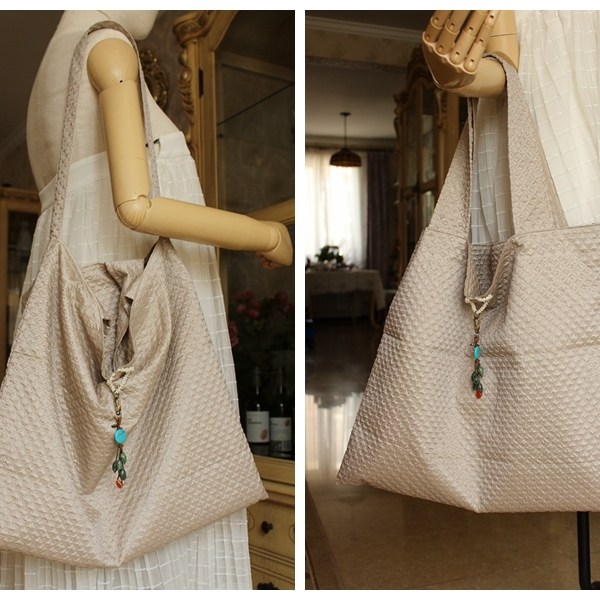 超轻~看似纸，轻盈！自由的味道褶皱大包单肩手提斜背独家自制