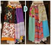 棉麻休闲裤 每条不同 特色拼布拼接纯棉花色格子好穿九分裤