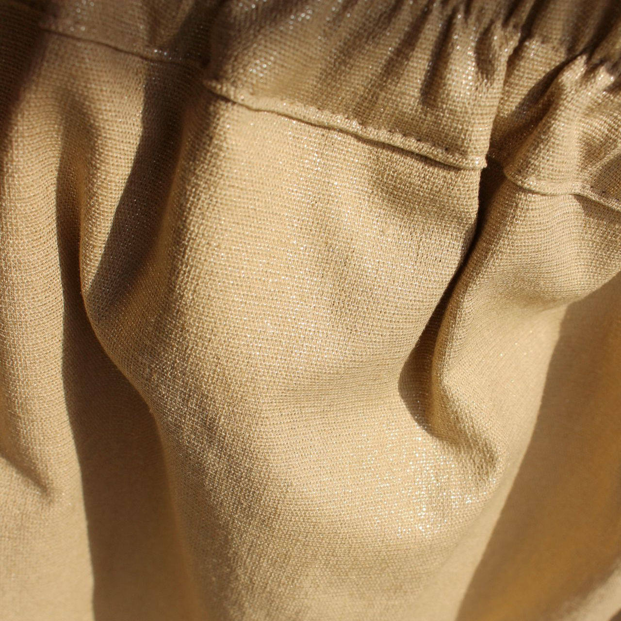 若隐若现光感宽松休闲松弛感双侧口袋棉麻半裙半身裙裙子麻色