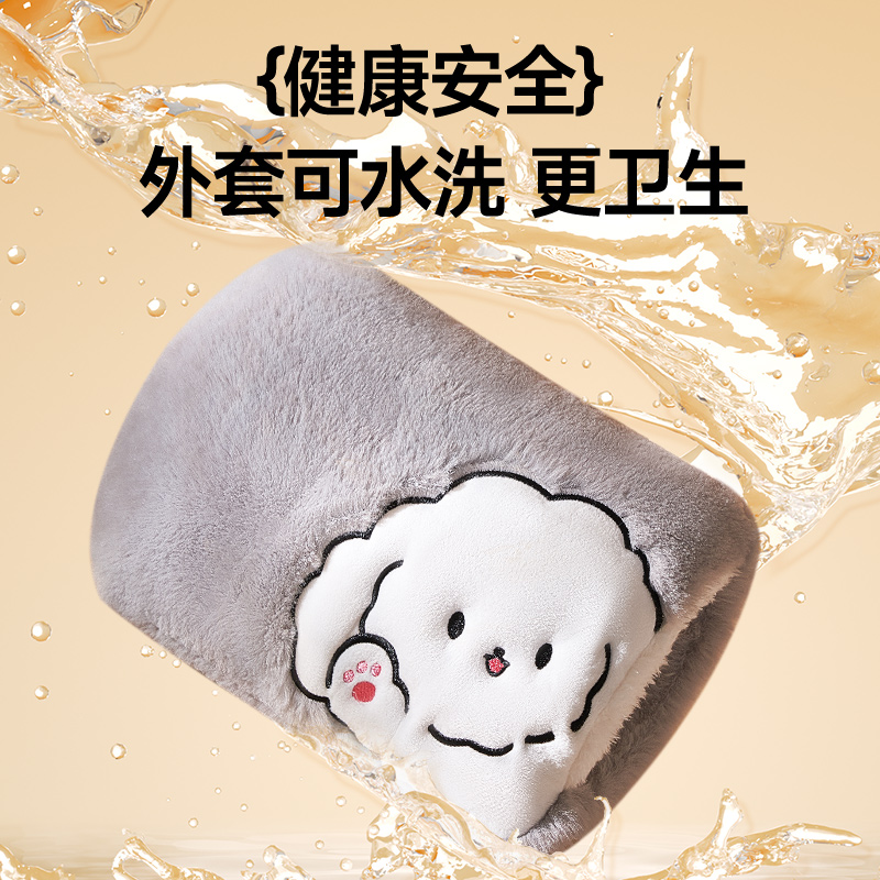 南极人热水袋注水毛绒可爱防爆暖水袋热敷暖肚子暖手宝女士可拆洗