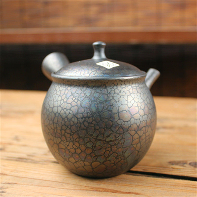 日本常滑烧昭龙天目釉手工茶壶