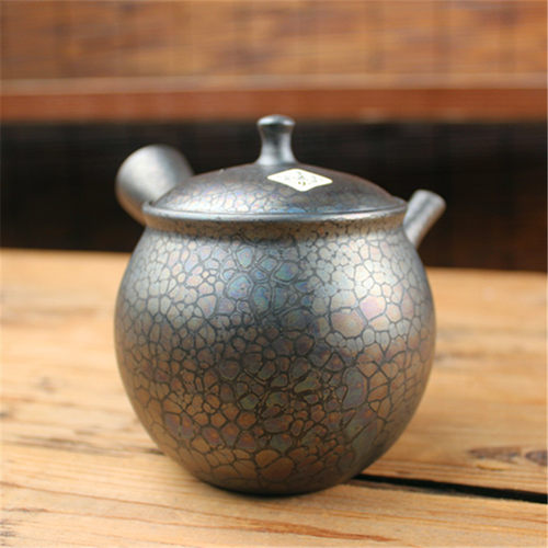 日本常滑烧昭龙天目釉手工茶壶