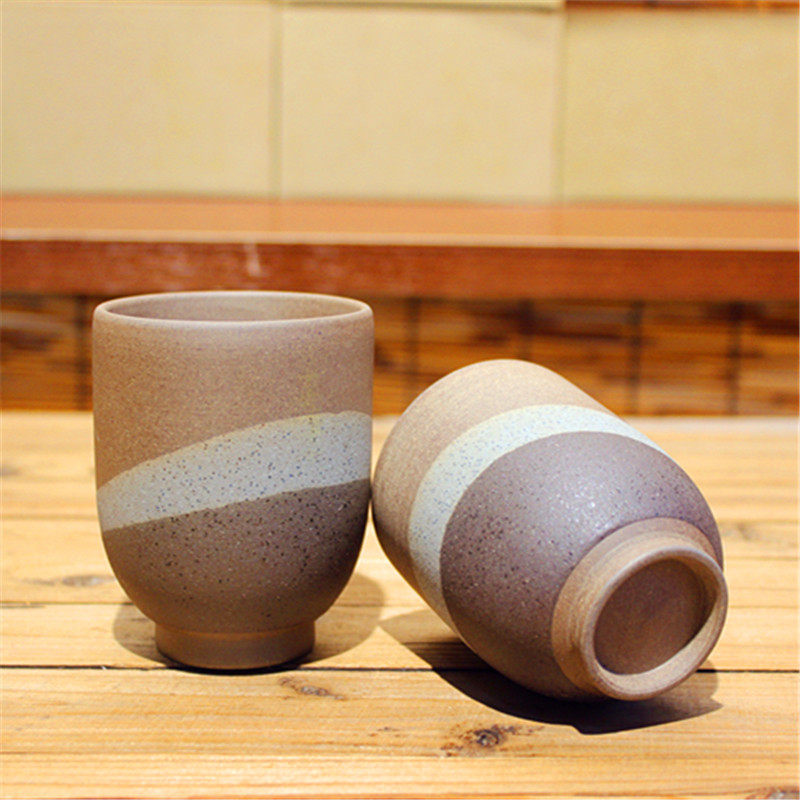 日本常滑烧陶杯 云仙汤吞对杯手工主人冷热水杯 咖啡杯闻香品茗杯