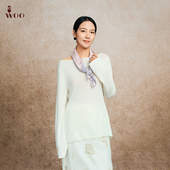 嫵WOO 牡丹缎双面异色方巾 女士围巾丝巾印花桑蚕丝真丝方巾