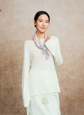 嫵WOO 牡丹缎双面异色方巾女士围巾丝巾印花桑蚕丝真丝披肩小方巾