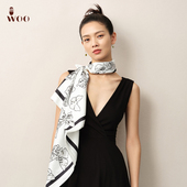 嫵WOO 女士桑蚕丝真丝方巾丝巾女围巾女披肩围脖百搭 起舞