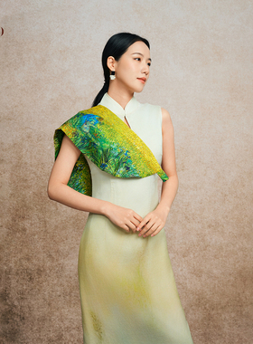 嫵WOO【限时折扣】AL大师巧心小领巾长条形窄丝巾系脖真丝薄款