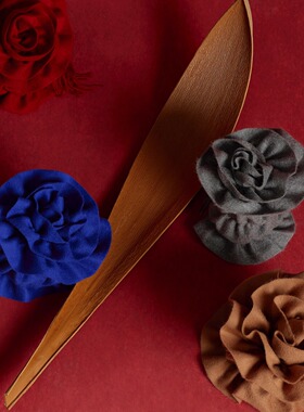 嫵WOO【新羊绒荷花】褶皱围巾女士秋冬经典百搭纯色围脖披肩柔软