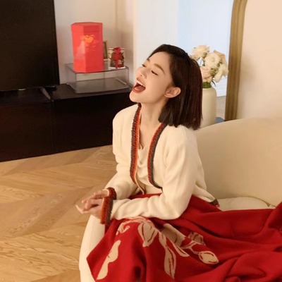 woo妩辰羊绒羊毛毯子新年系列