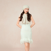 羊绒围巾帽子礼盒秋冬保暖送礼套装 woo妩 简雅针织组合