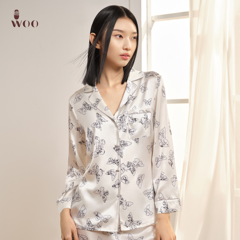 woo妩起舞睡衣套装女士