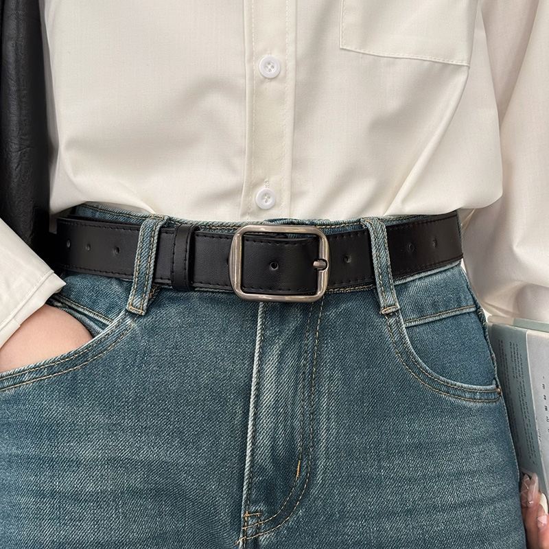 黑色女款皮带女士韩版新款百搭牛仔裤装饰腰带男士裤带男款学生潮