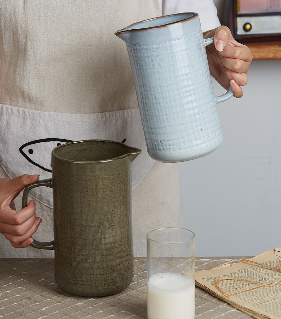 周好陶瓷花瓶布纹釉面冷水壶