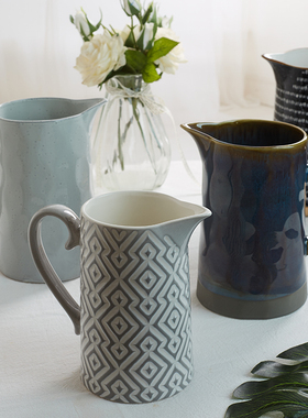 微瑕个性创意陶瓷壶凉开水壶家用冷水壶耐高温夏季大凉水壶大杯子