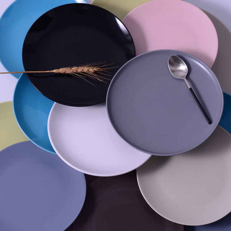 Special price defective ceramic tableware household restaurant color Western plate