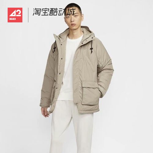 42运动家 Nike Therma-FIT 男款百搭宽松夹克棉服卡其 FZ0870-247