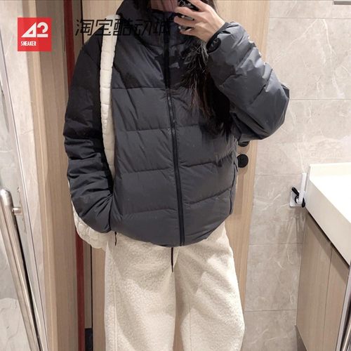 42运动家 Adidas 保暖运动休闲550蓬连帽鸭绒羽绒服 深灰 JW6776