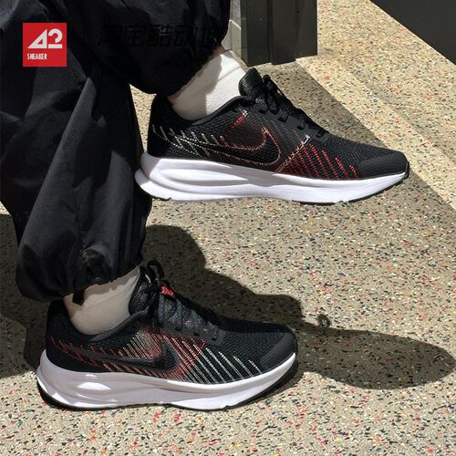 42运动家 Nike RUN DEFY 碳素黑红 缓震透气跑步鞋 HM9593 HM9594