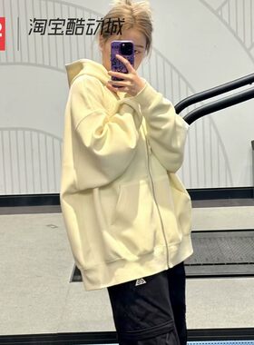 42运动家 Nike耐克女子宽松连帽针织运动休闲夹克外套 HF0422-113