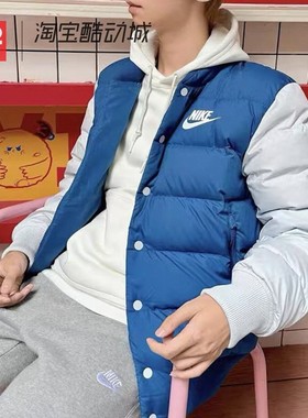 42运动家 Nike耐克新款男女运动休闲防风保暖羽绒服 IB4499-415
