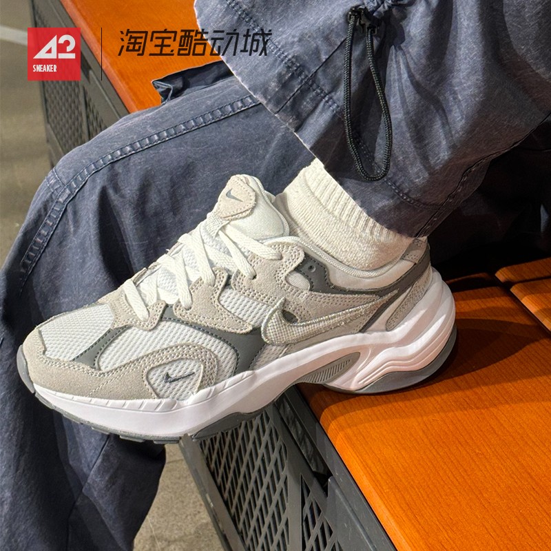 42运动家 Nike AL8轻便防滑低帮休闲跑步鞋黑白色 FJ3794-104